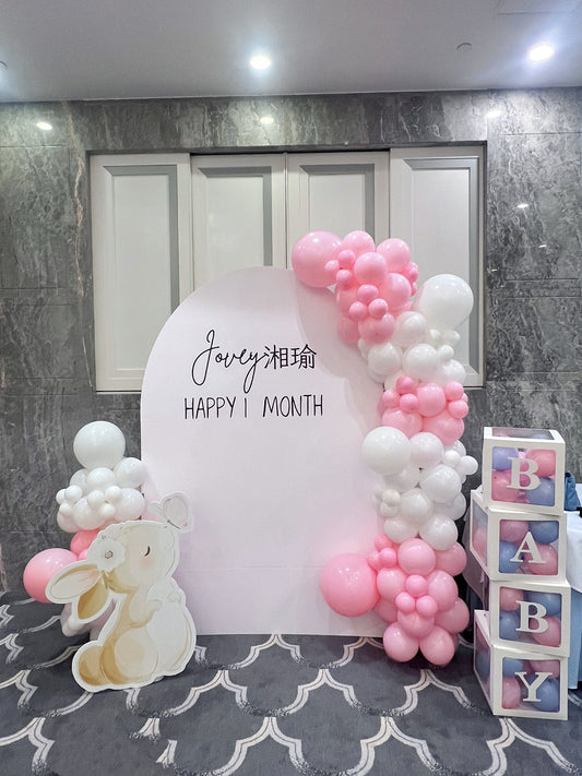 1 Month氣球佈置Happy One Month Balloon Deco