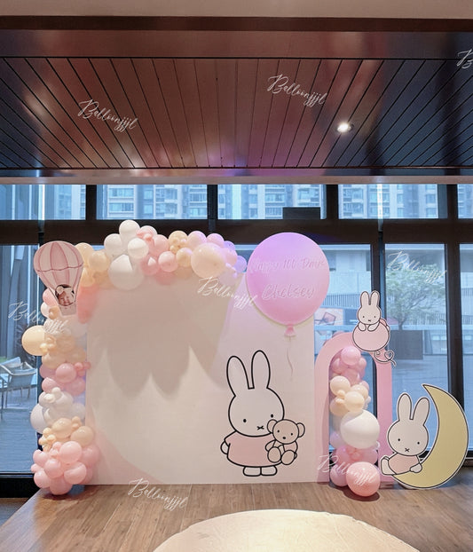 Miffy百日宴氣球佈置Miffy 100 Days Balloon Deco