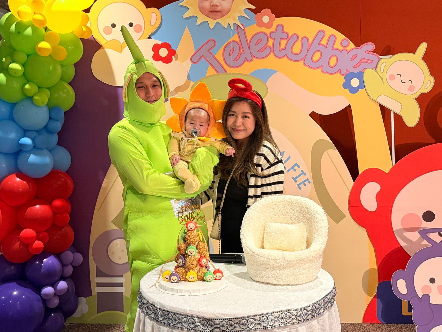 天使得得BB百日宴氣球佈置 Teletubbies 100 Days Balloon Deco