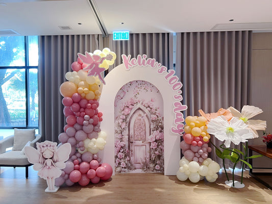Fairy百日宴氣球佈置 100 Days Ballooin Deco