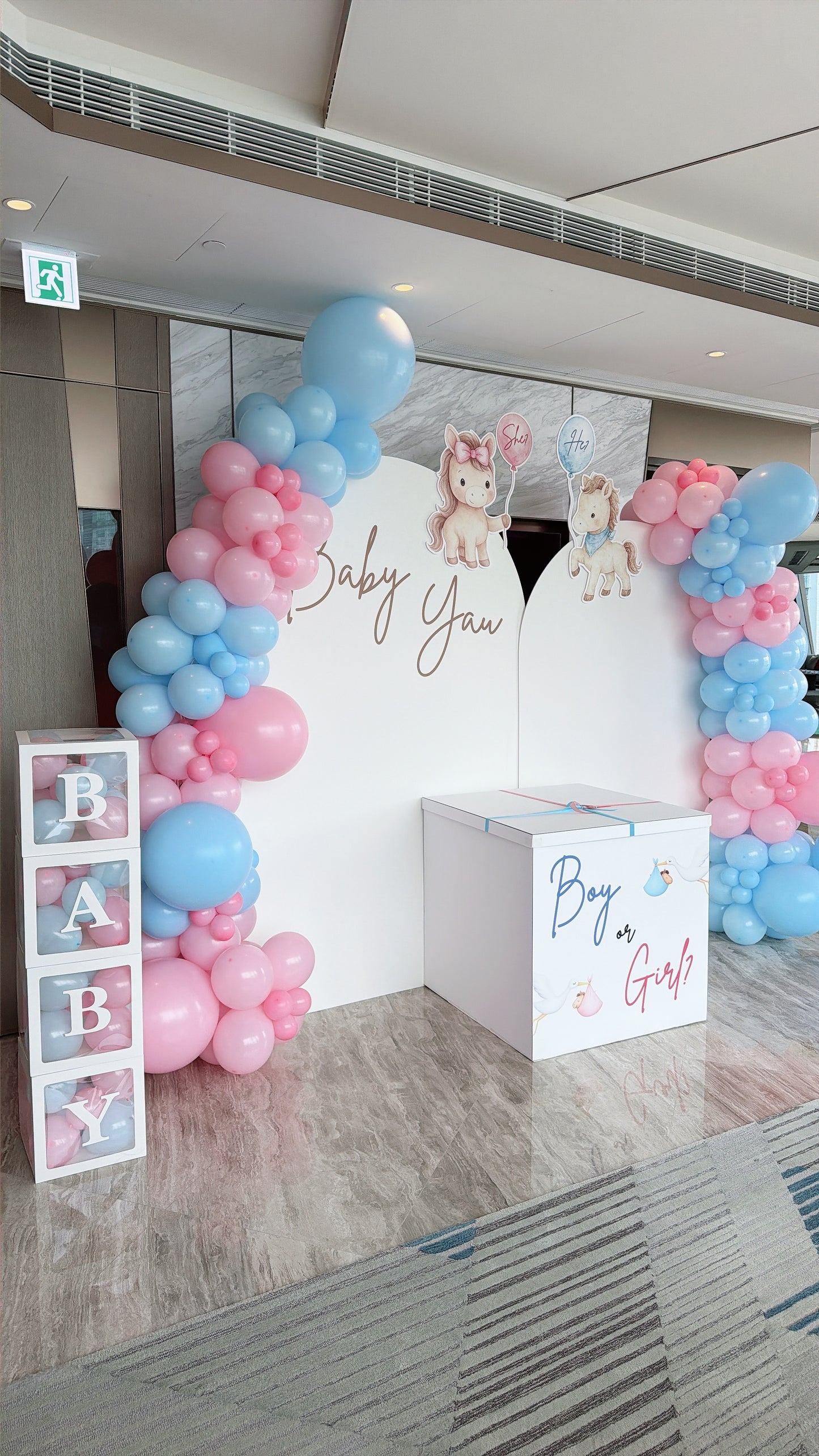 Baby Gender氣球佈置Baby Gender Balloon Deco