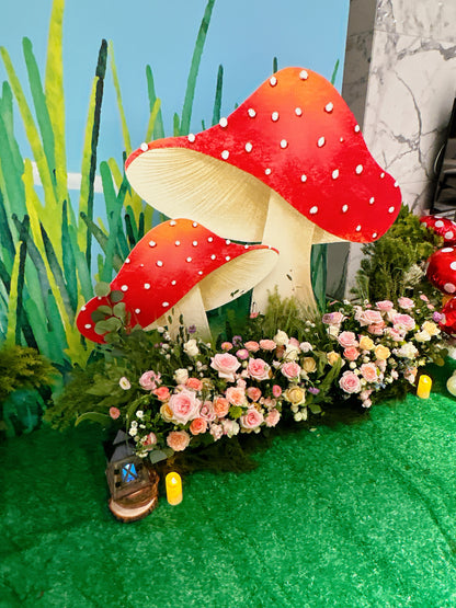 蘑菇森林主題鮮花氣球佈置Flower Balloon Decoration