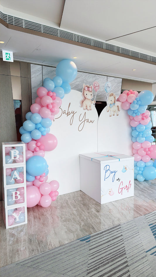 Baby Gender氣球佈置Baby Gender Balloon Deco
