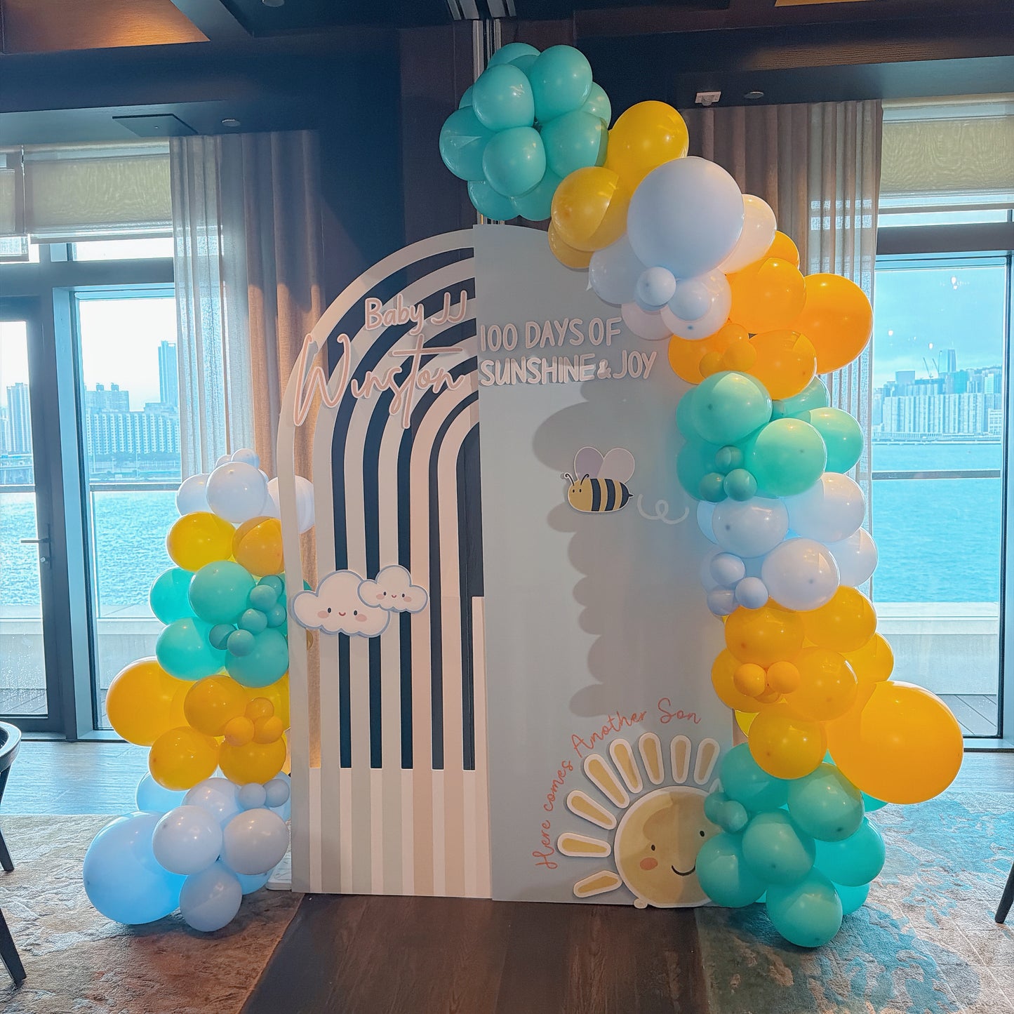 太陽bb百日宴氣球佈置You're my son. 100 Days Balloon Deco