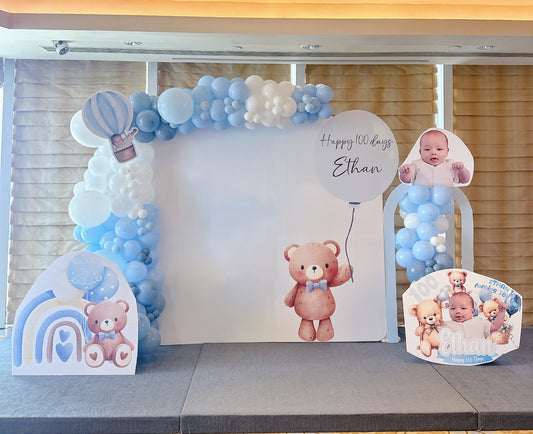 熊仔百日宴佈置Teddy Bear 100 Days Balloon Deco