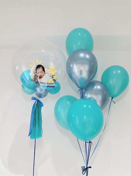 彩print BB相生日氣球串套裝 Photo Printing Balloon Bouquet Set