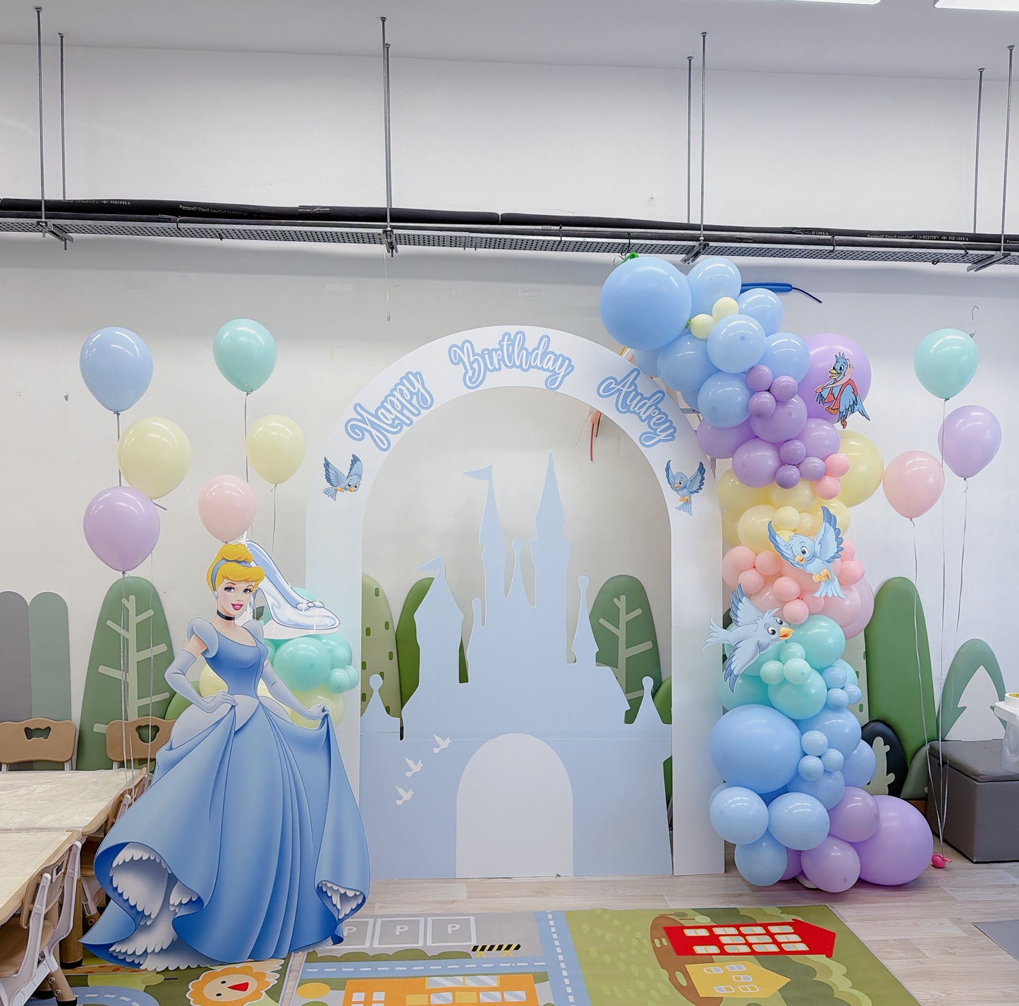 Cinderella生日氣球佈置Cinderella Ballooin Deco