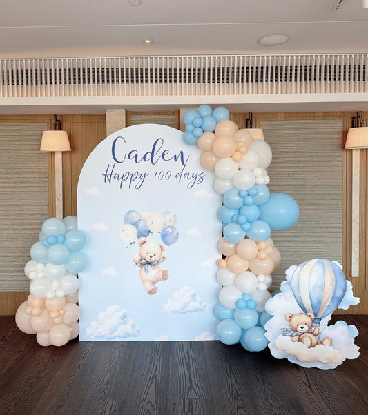 熊仔百日宴佈置Safari theme 100 Days Balloon Deco