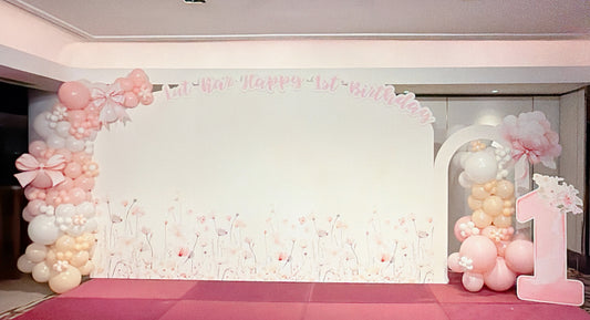 花花主題生日氣球佈置Flower Birthday Balloon Deco