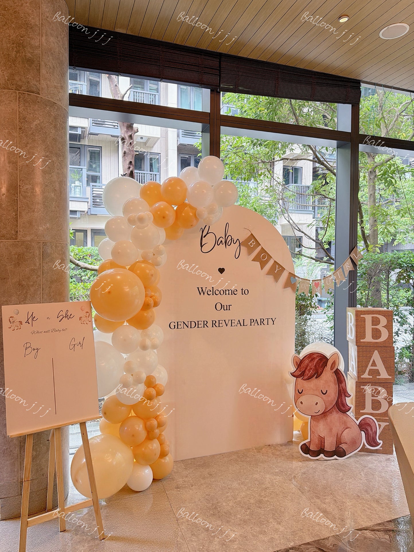 Baby Gender Reveal氣球佈置