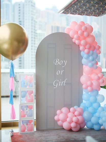 性別揭曉氣球佈置Baby Gender Reveal Deco