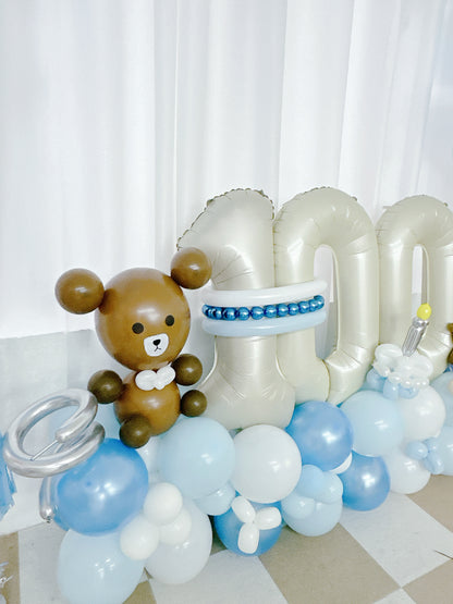 100日熊仔氣球座套裝 100 Days Bear Theme Balloon Set