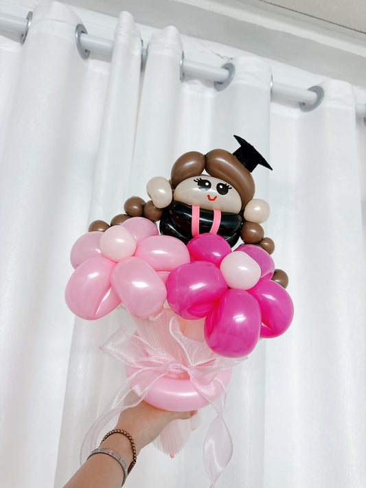 畢業公仔氣球花束Graduation Balloon Flower Bouquet
