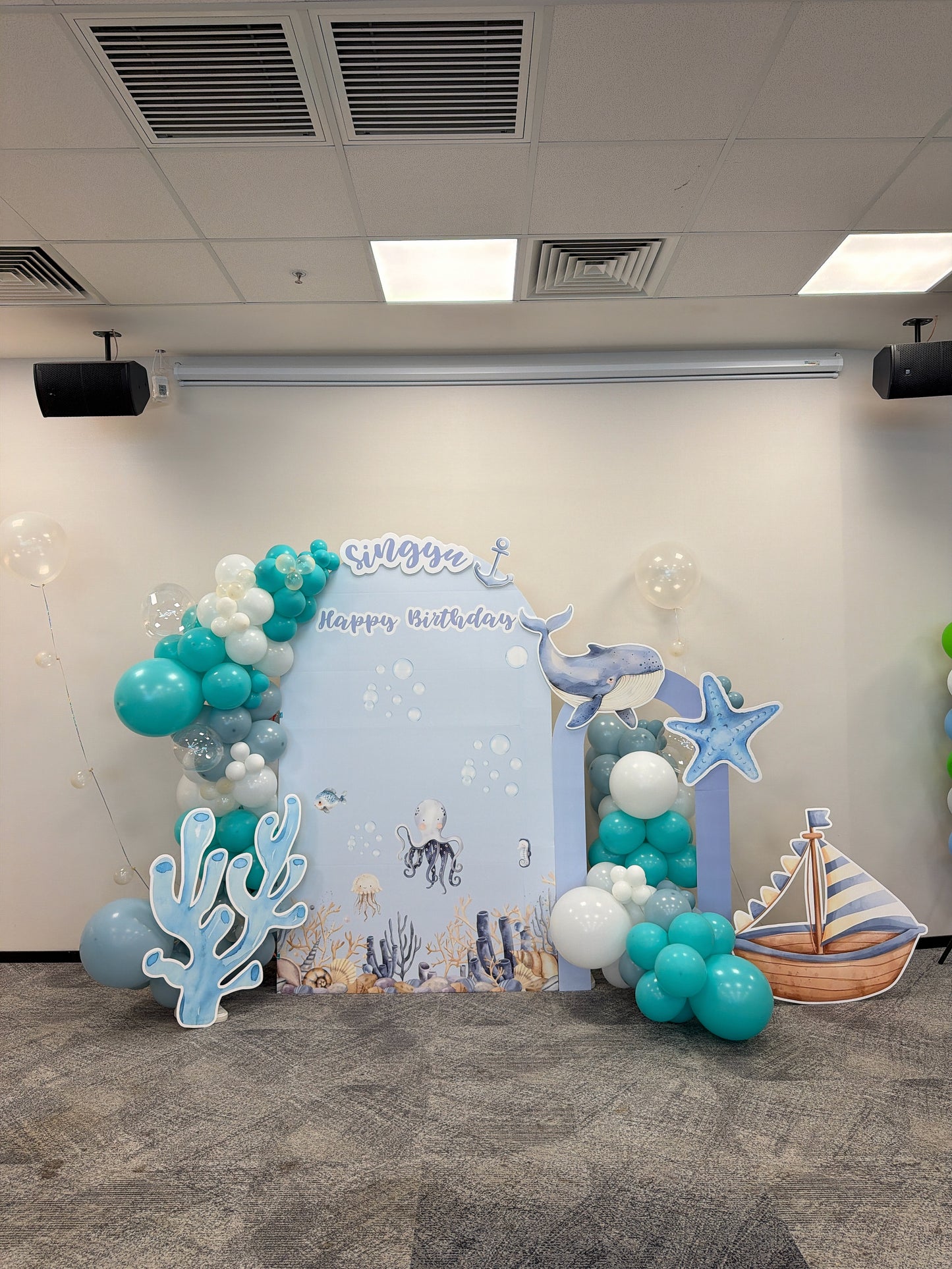 海洋生日氣球佈置Sea theme Birthday Balloon Deco