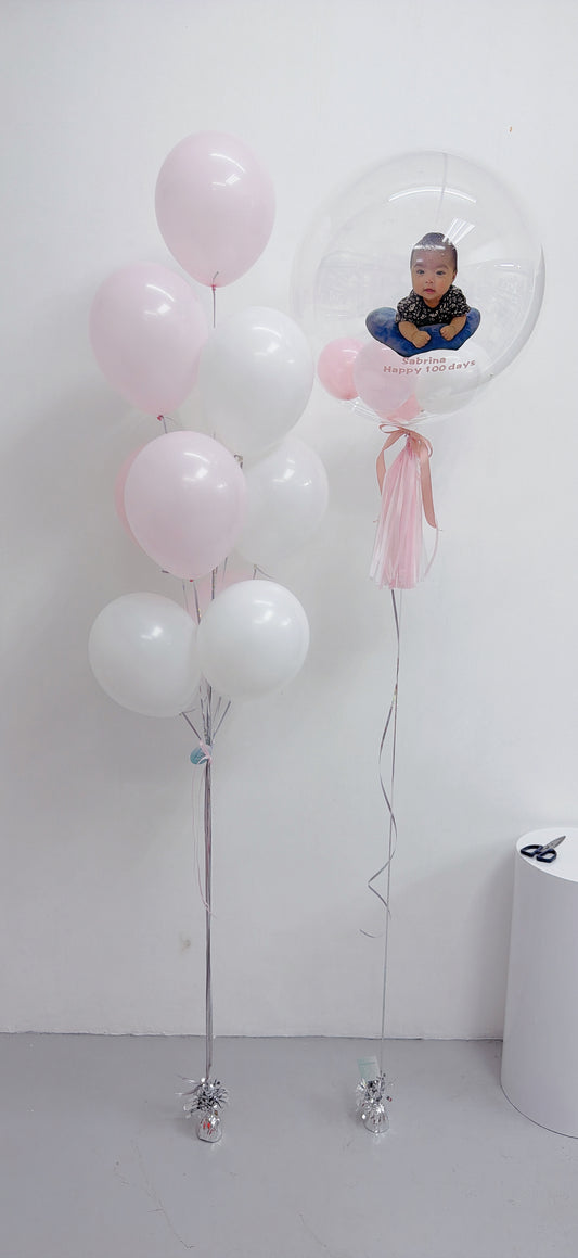 彩print BB相生日氣球串套裝 Photo Printing Balloon Bouquet Set