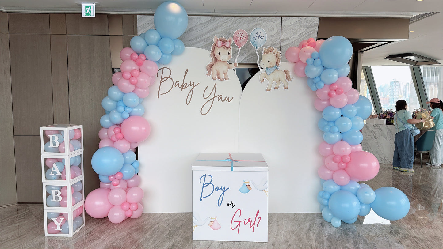 Baby Gender氣球佈置Baby Gender Balloon Deco
