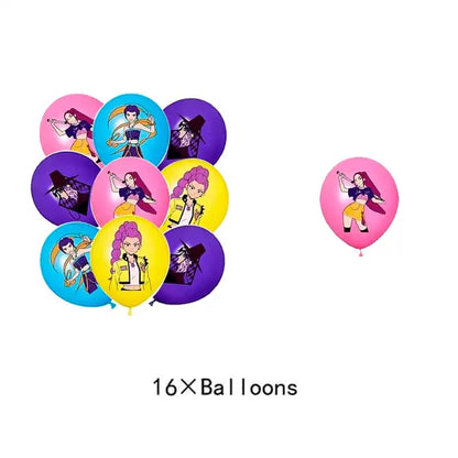 獵魔女團生日氣球材料包Kpop Demon Hunter Balloon package