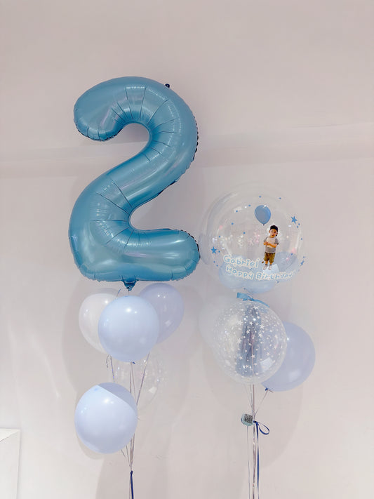彩print BB相生日氣球串套裝 Photo Printing Balloon Bouquet Set