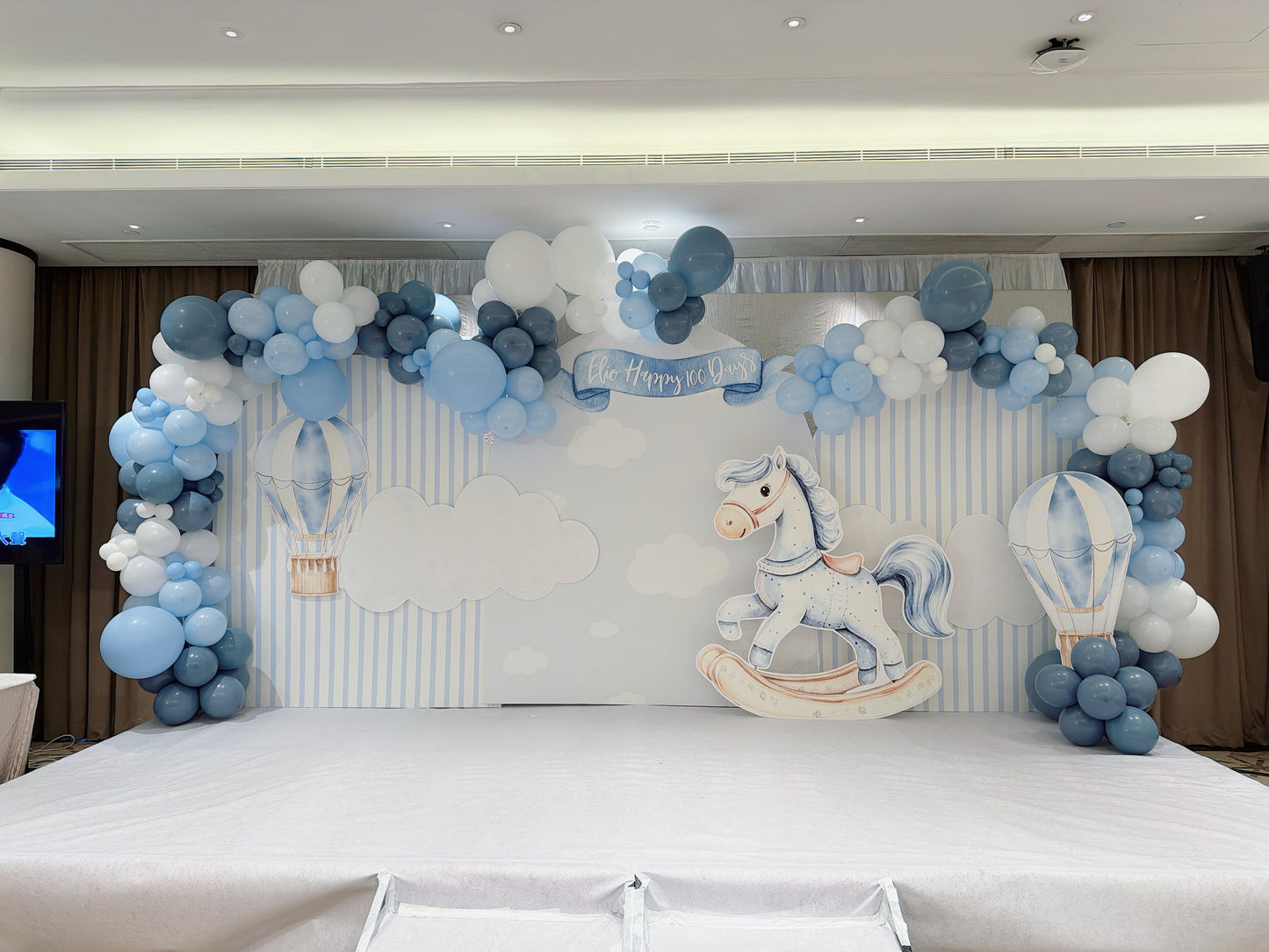 小木馬bb百日宴氣球佈置BabyHorse 100 Days Balloon Deco