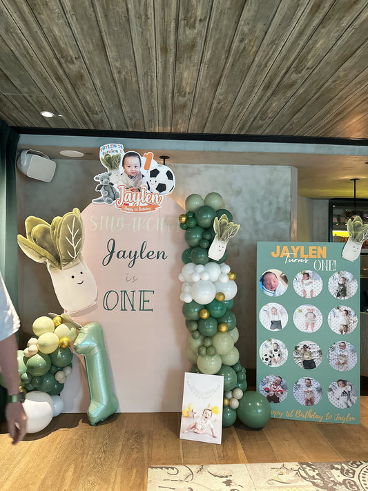 小白菜生日氣球佈置Birthday Balloon Deco