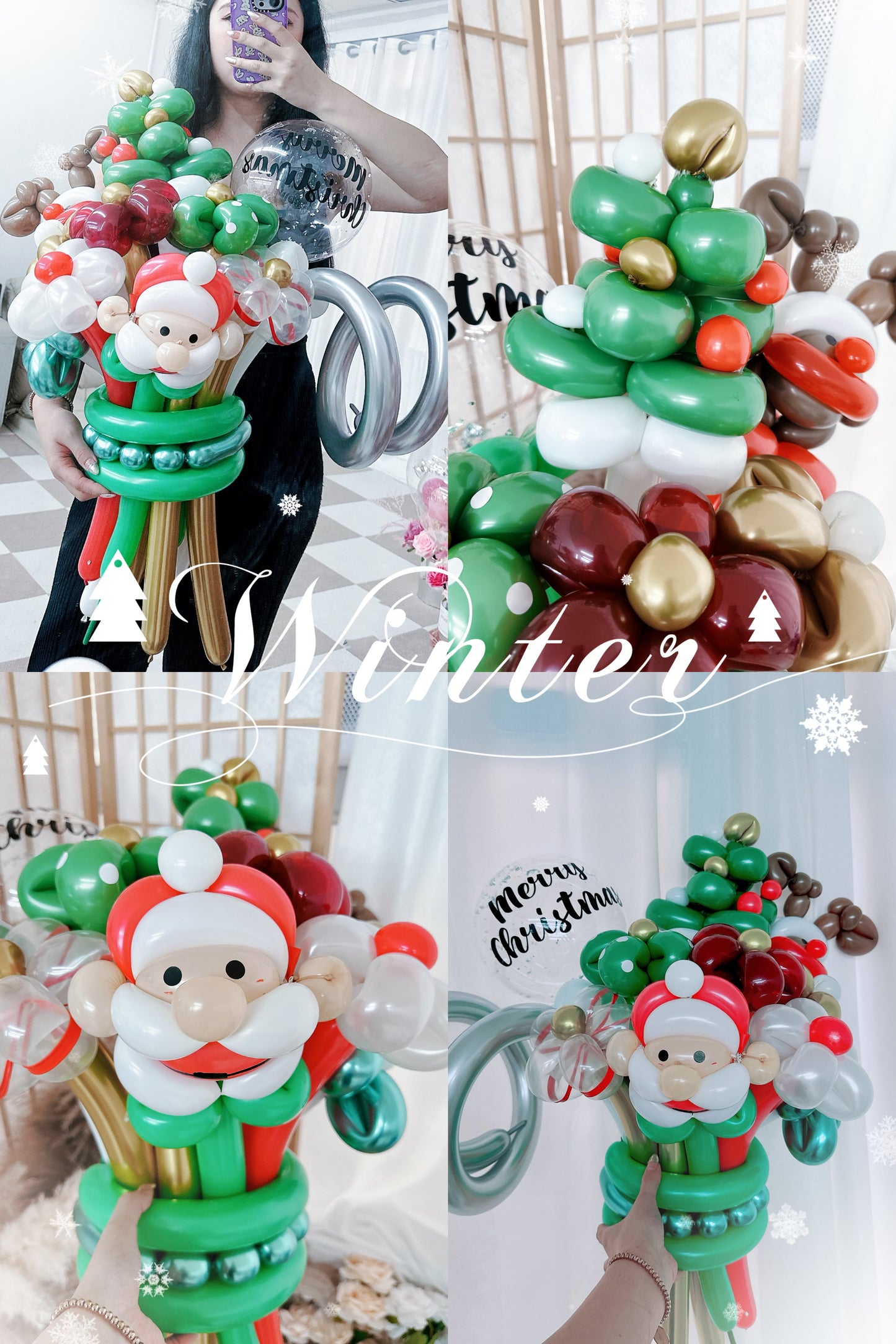 聖誕氣球花束Christmas Flower Balloon Bouquet