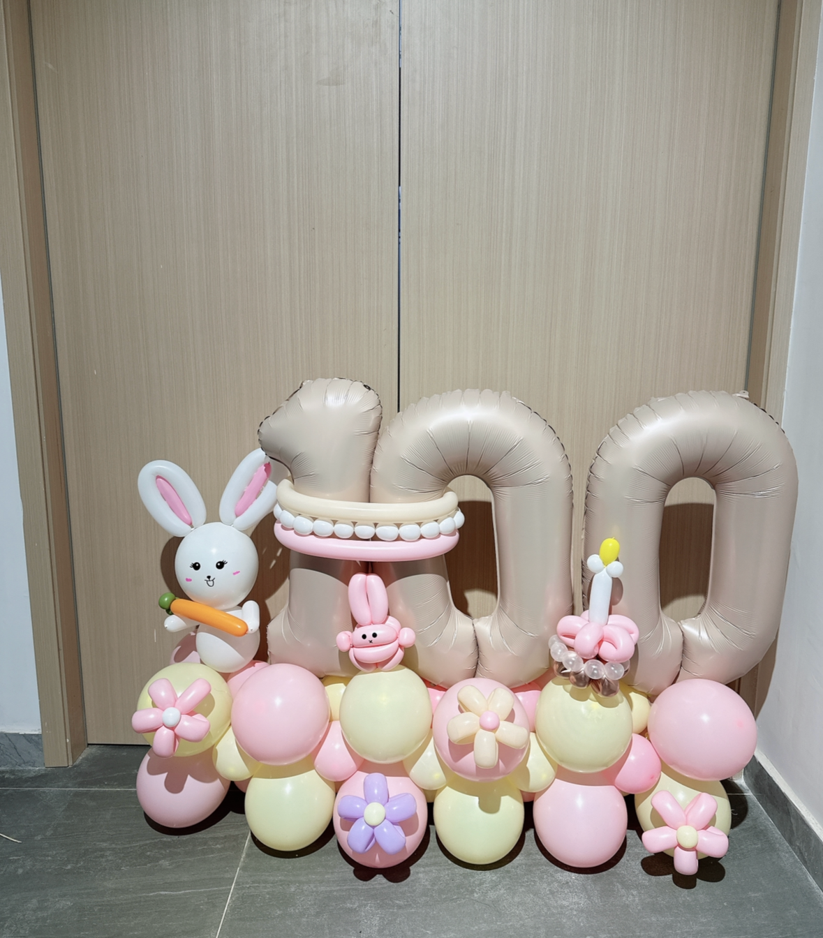 100日兔仔氣球座套裝 100 Days Rabbit Balloon Set