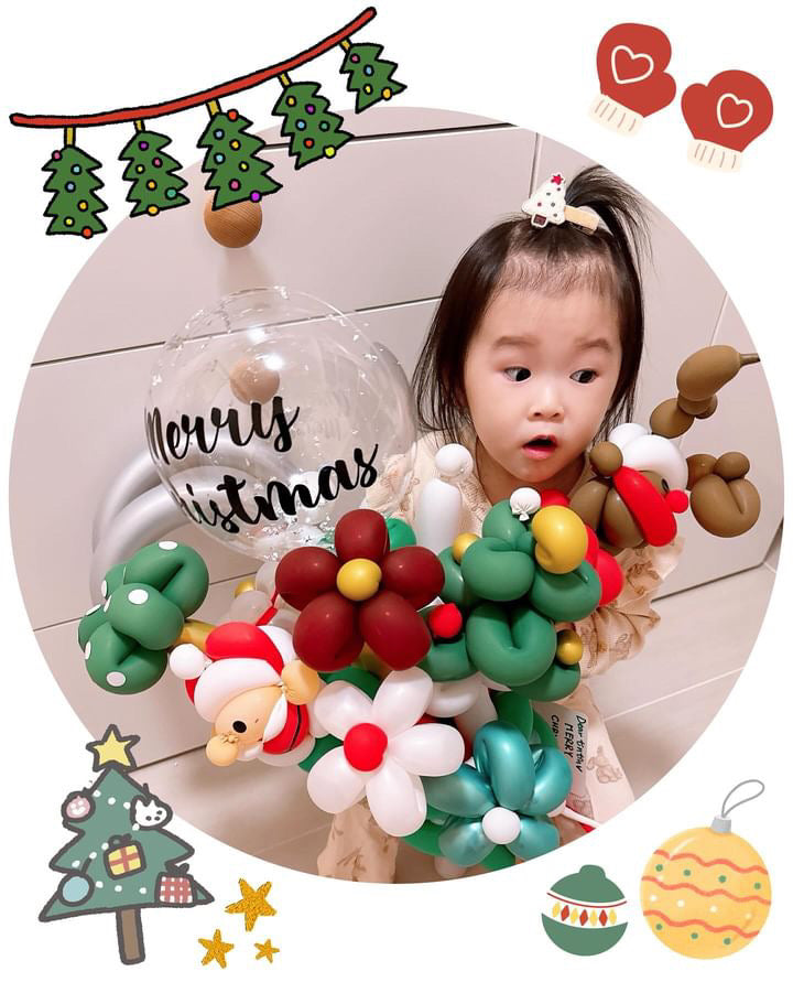 聖誕氣球花束Christmas Flower Balloon Bouquet