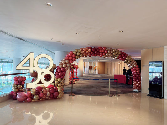 公司活動氣球拱門佈置￼