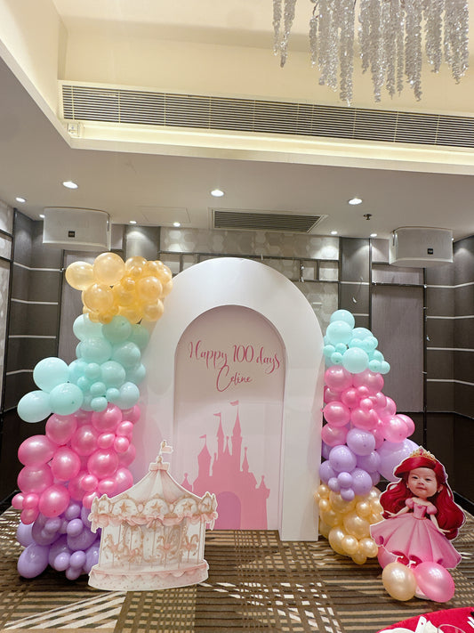 城堡百日宴佈置Castle 100 Days Balloon Deco