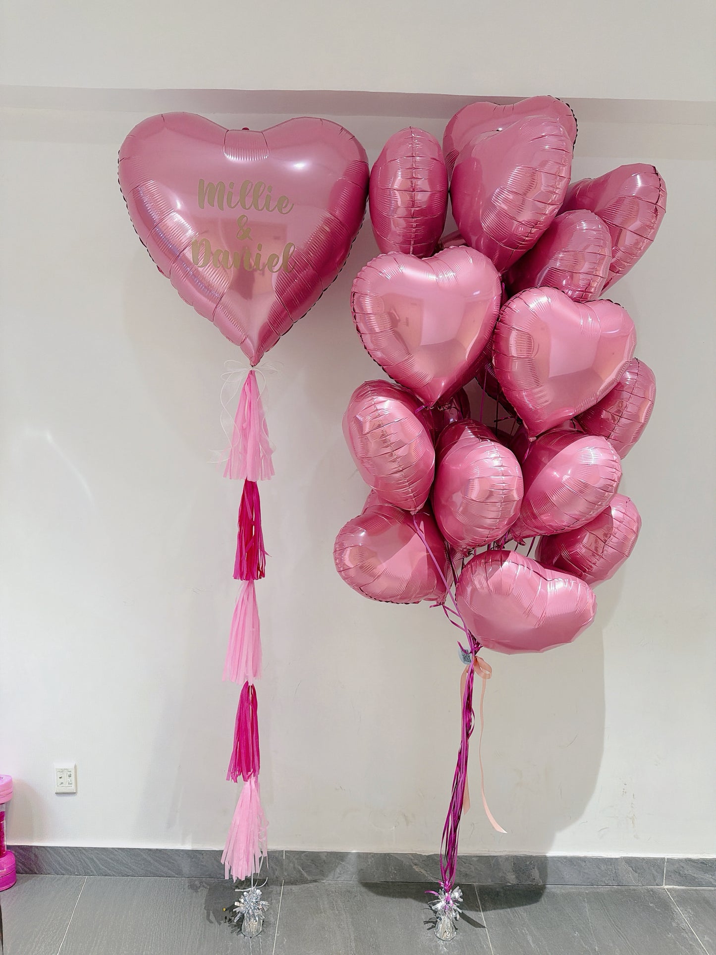 婚禮心心氣球串套裝 Wedding Balloon Bouquet Set