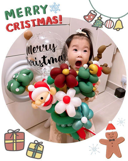 聖誕氣球花束Christmas Flower Balloon Bouquet