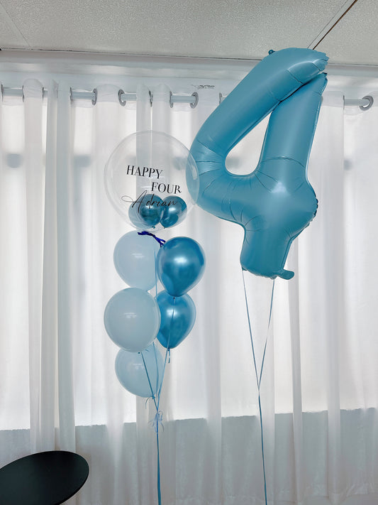 數字氣球串套裝 Happy 4 Balloon Bouquet Set