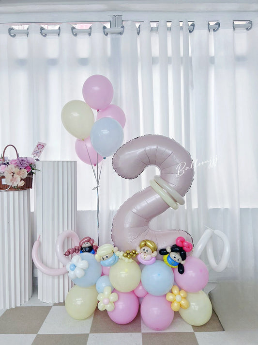 迪士尼公主生日公仔氣球座Disney Princess Birthday Balloon Set
