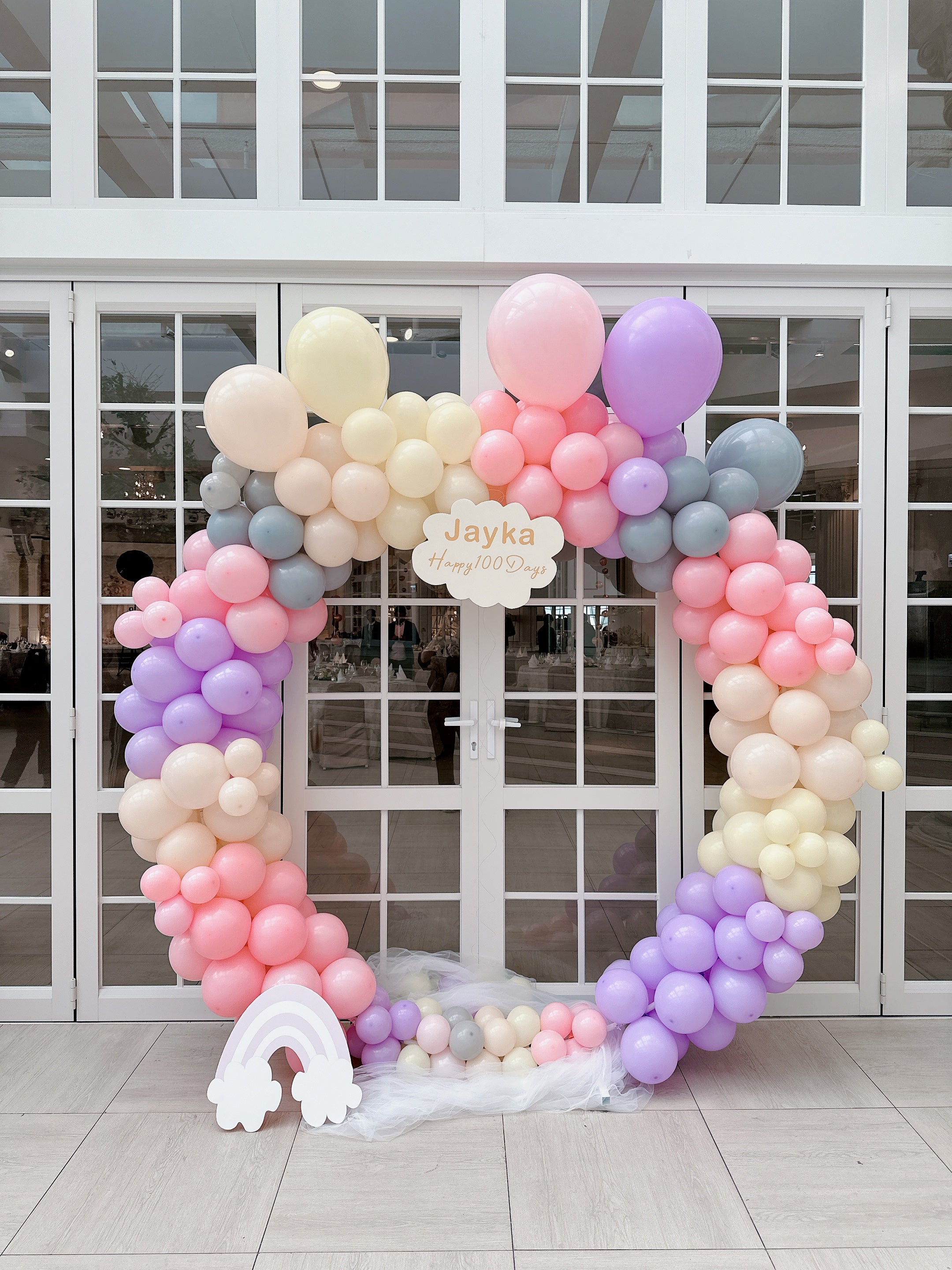百日宴圓形氣球拱門100 Days Balloon Arch – Balloon.jjj