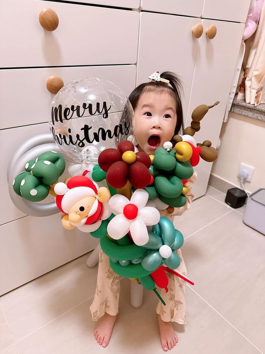 聖誕氣球花束Christmas Flower Balloon Bouquet