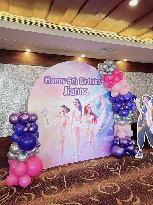 Demon Hunter生日氣球佈置Safari theme Birthday Balloon Deco