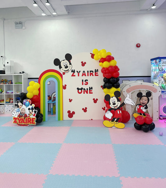 米奇生日氣球佈置Mickey Birthday Balloon Deco