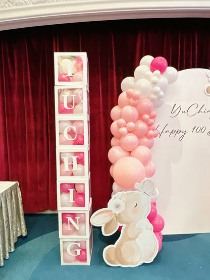 兔仔百日宴氣球佈置Rabbit theme 100Days balloon deco