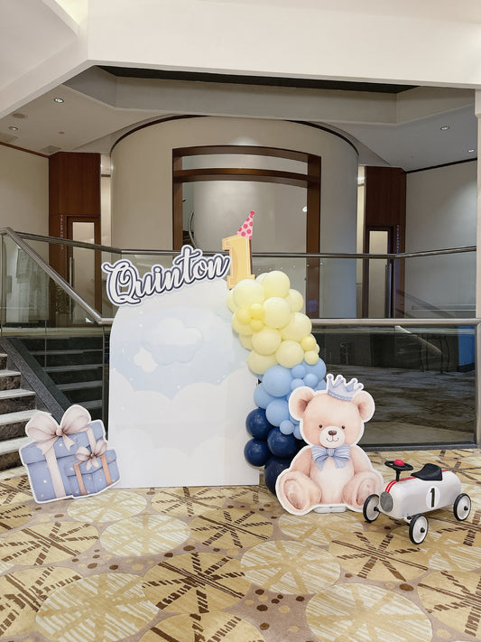 熊仔生日迎賓牌 Teddy Welcome Board Balloon Deco