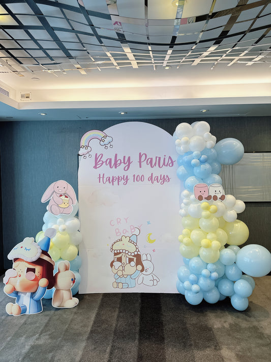 Crybaby百日宴佈置 100 Days Balloon Deco