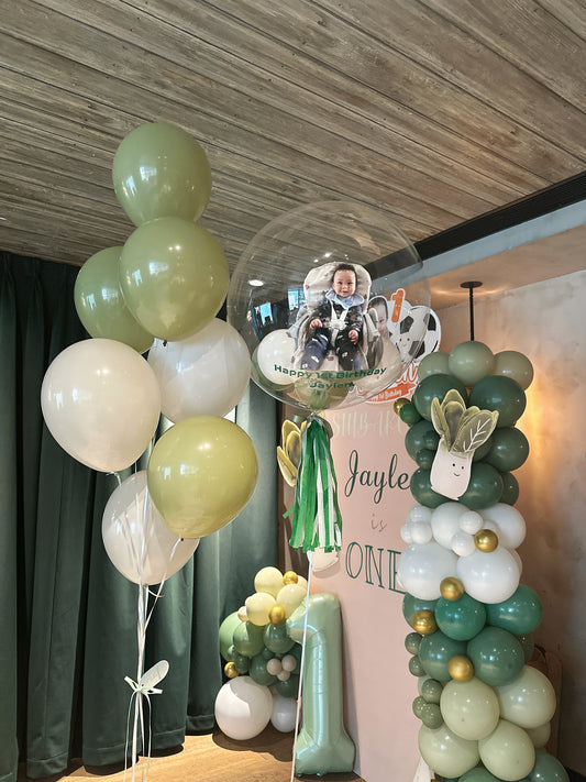 彩print BB相生日氣球串套裝 Photo Printing Balloon Bouquet Set