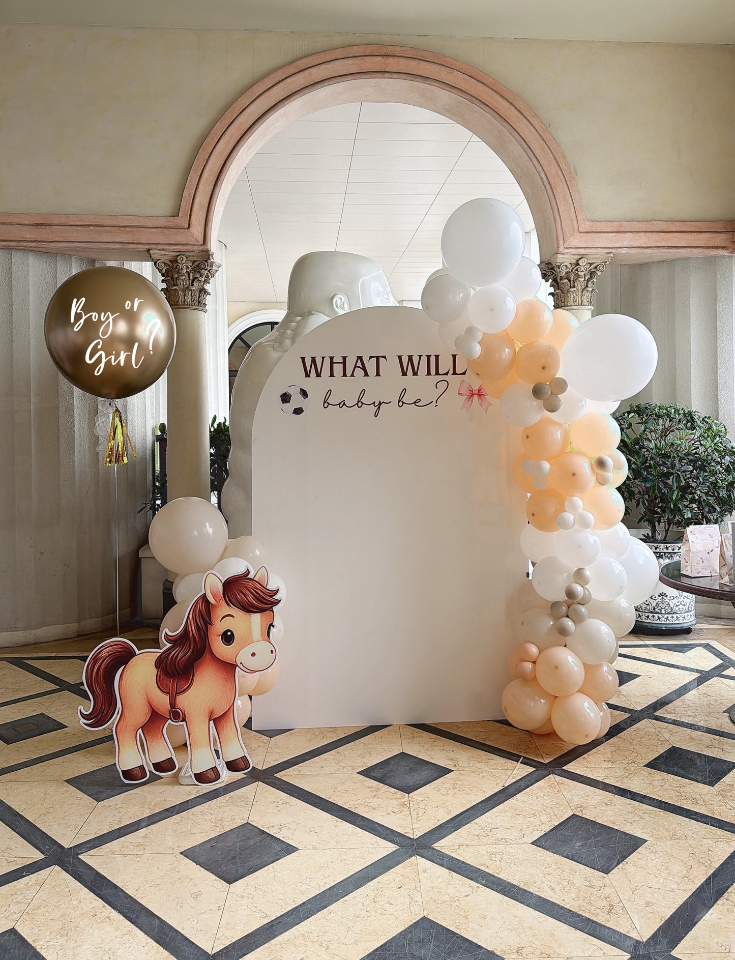 Baby gender氣球佈置 Baby gender reveal Balloon Deco