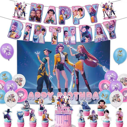 獵魔女團生日氣球材料包Kpop Demon Hunter Balloon package