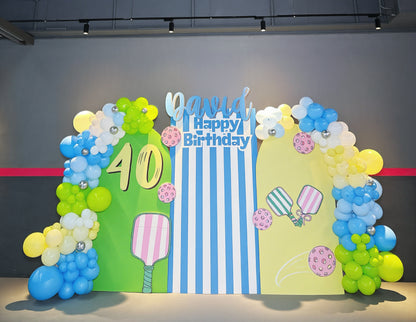 Pickleball主題生日氣球佈置Pickeball theme Birthday Balloon Deco