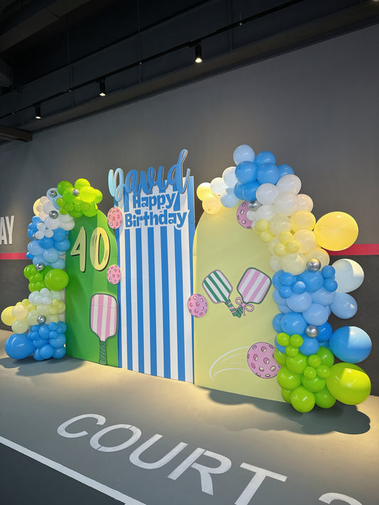 Pickleball主題生日氣球佈置Pickeball theme Birthday Balloon Deco