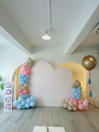 Baby Gender reveal氣球佈置 Baby Gender reveal balloon deco