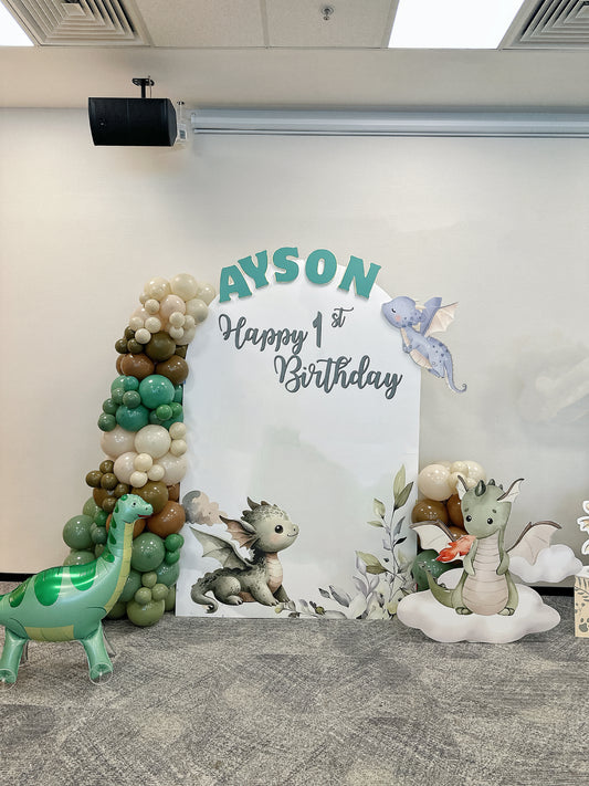 龍仔生日氣球佈置 Dragon Birthday Balloon Deco