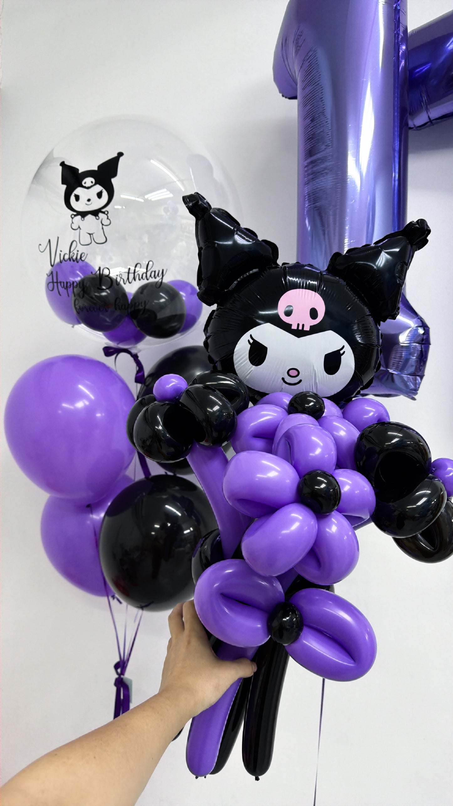 Kuromi公仔氣球花束