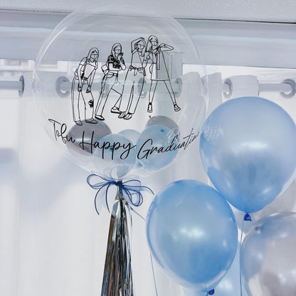 人樣線條畢業氣球串套裝Graduation Balloon Bouquet Set