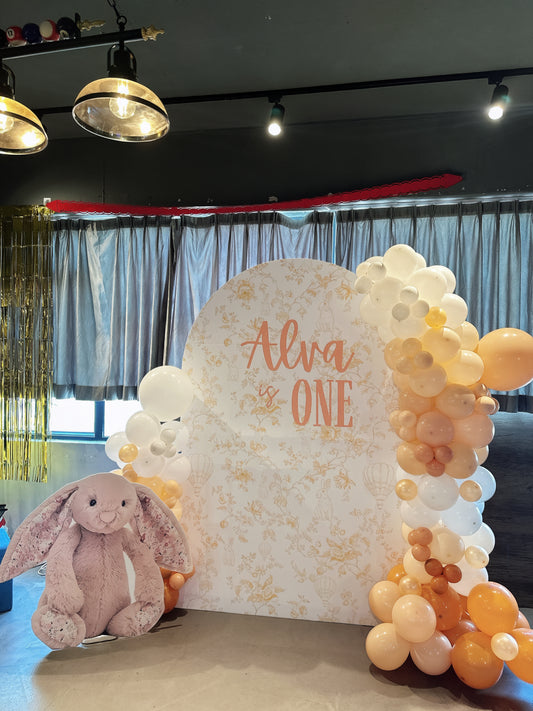 兔仔小朋友生日氣球佈置Rabbit theme Birthday Balloon Deco